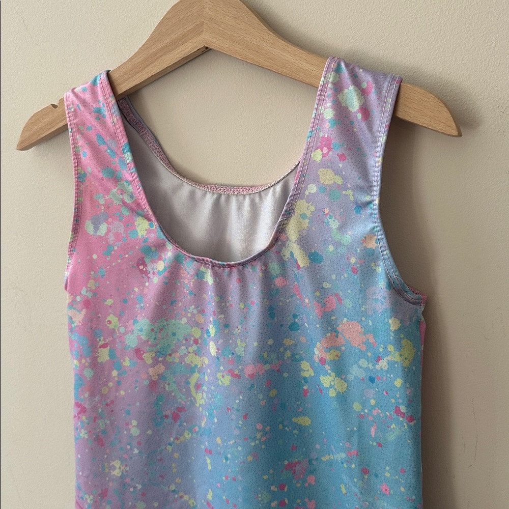 Domusgo One Piece Gymnastic Graffeti Leotard Unitard Girls Size 5-6 - Picture 8 of 11